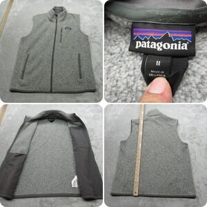 Patagonia Better Sweater Vest Mens Medium Gray Pockets Fleece Full Zip Outdoor